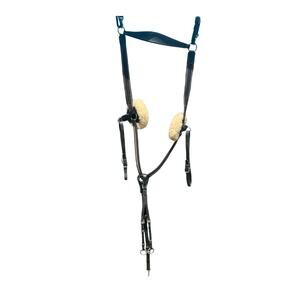 ExionPro 5 Point Bling Breastplate with Elastic & Sheepskin Padding black, horse